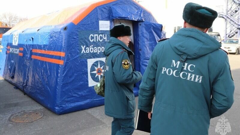Состояние мобильных пунктов обогрева проверили спасатели Хабаровского края
