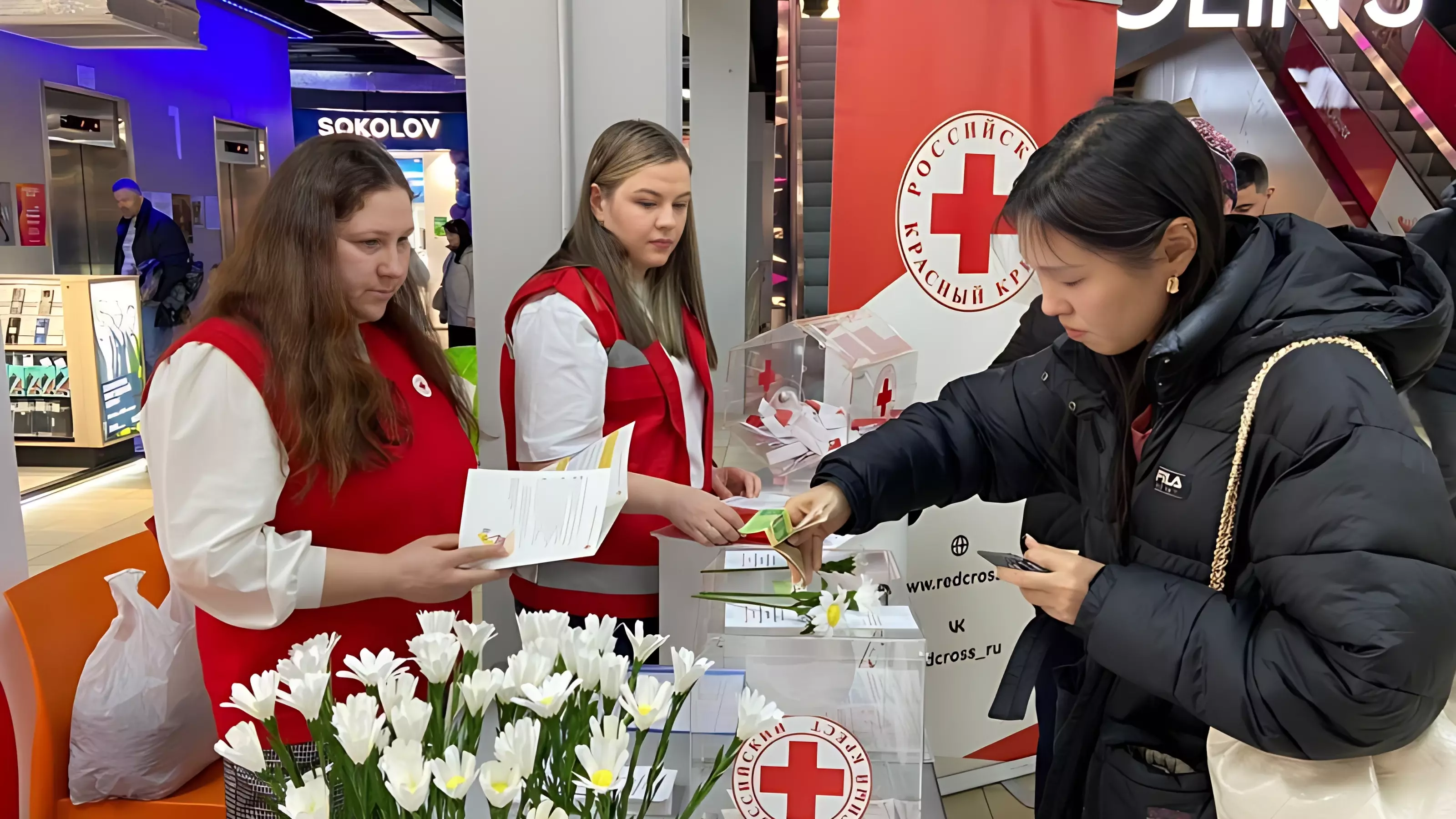 Белые ромашки продали в благотворительных целях в Хабаровске