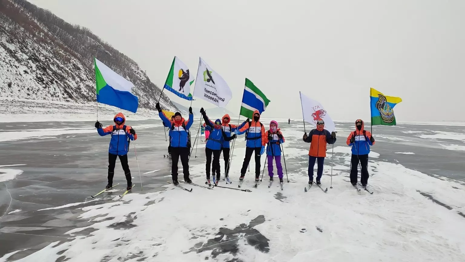 30 лыжников совершили героический лыжный переход в Хабаровском крае