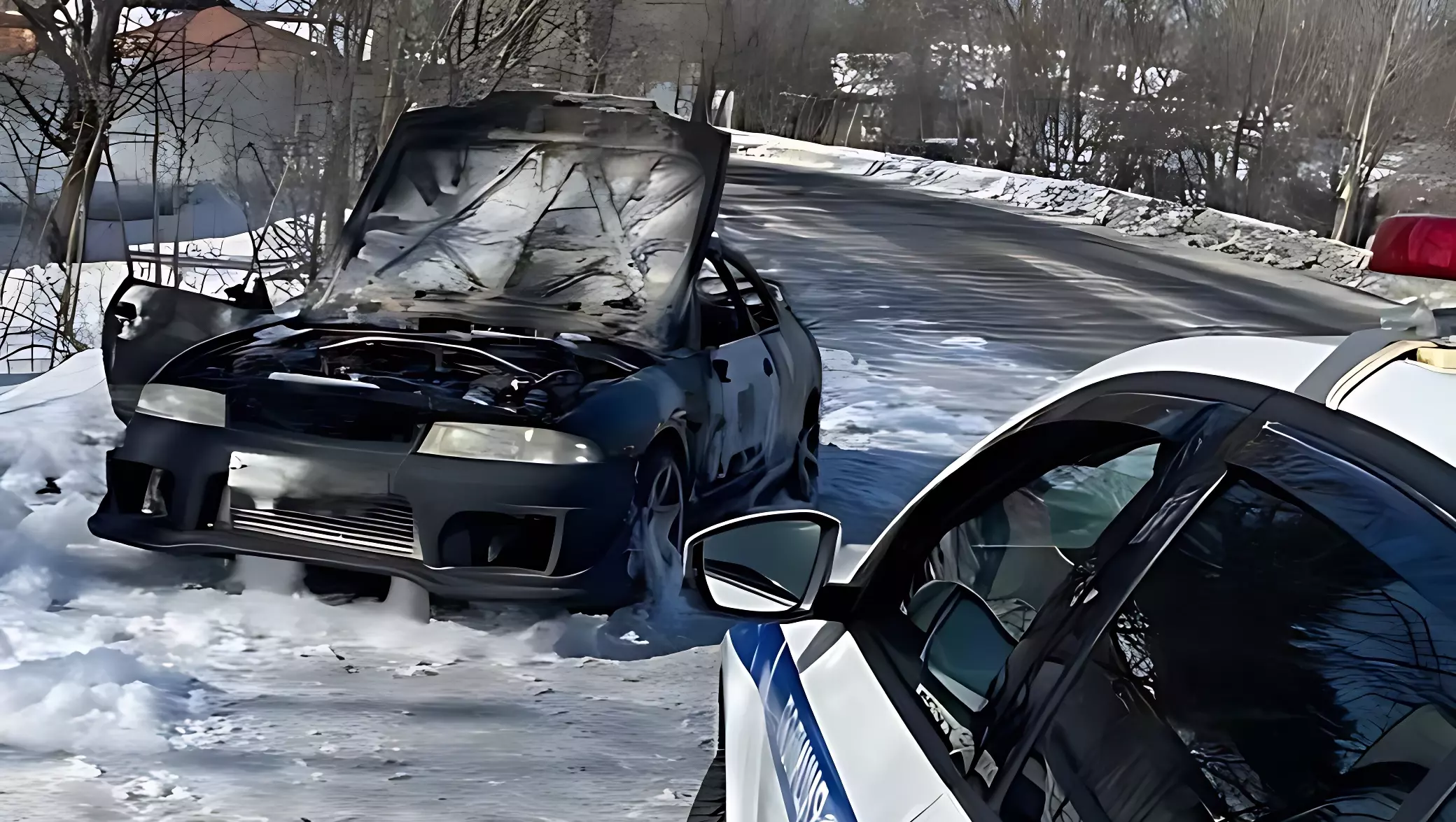 Сгорел после ремонта автомобиль в Хабаровском крае