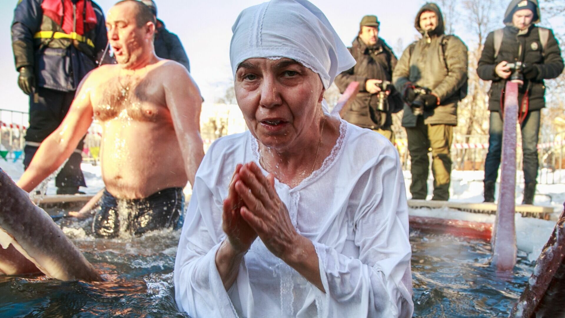 крещенское купание в Хабаровске