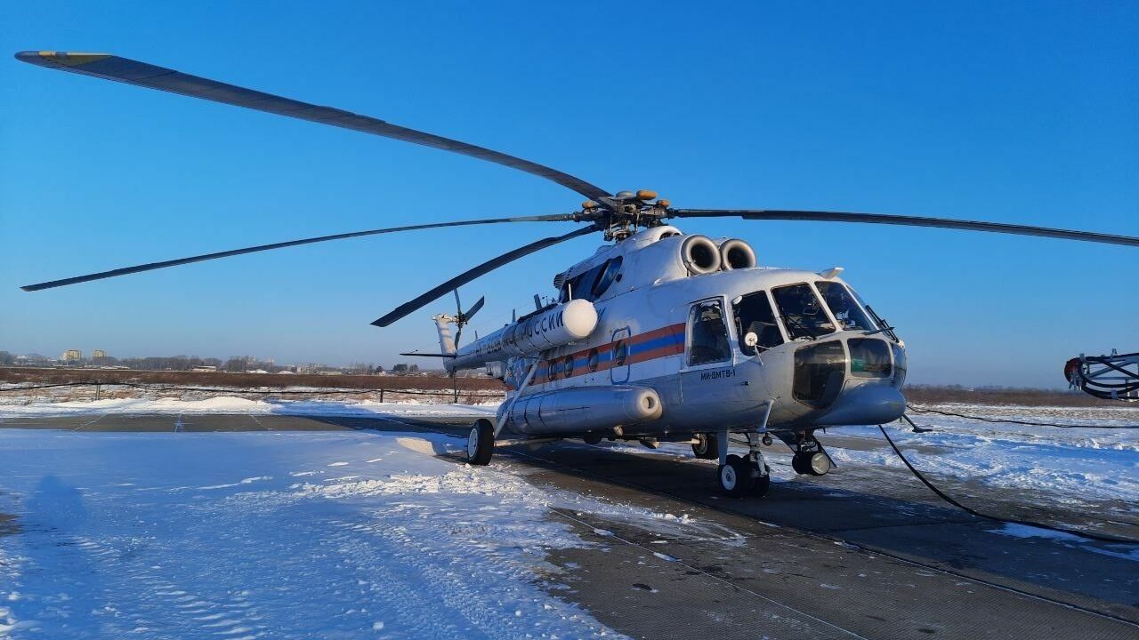 На место трагедии вылетел вертолет Ми-8 Хабаровского авиационно-спасательного центра