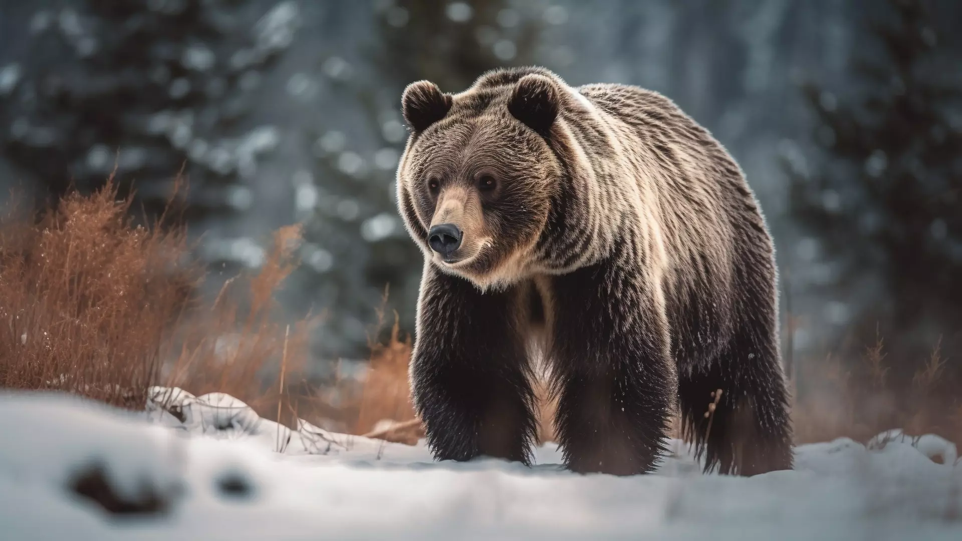 медведь в поселке Новый мир Комсомольского района